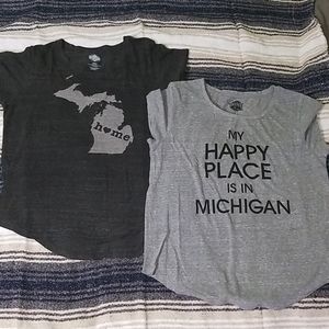Women's Michigan tshirt bundle size L. EUC.